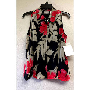 Liz Claiborne Sleeveless Blouse size 10 Polyester  color 414